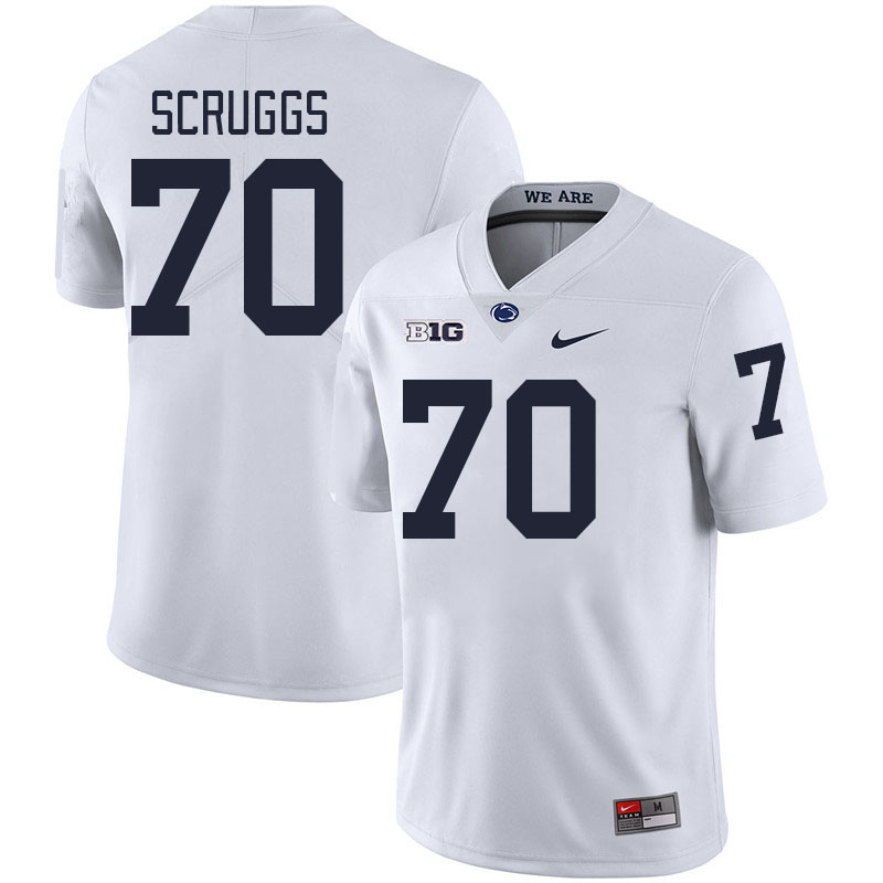 Penn State Nittany Lions #70 Juice Scruggs College Football Jerseys Stitched Sale-White